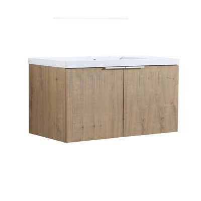 Meuble-lavabo à fixation flottante 36 po avec porte à fermeture en douceur 36 po