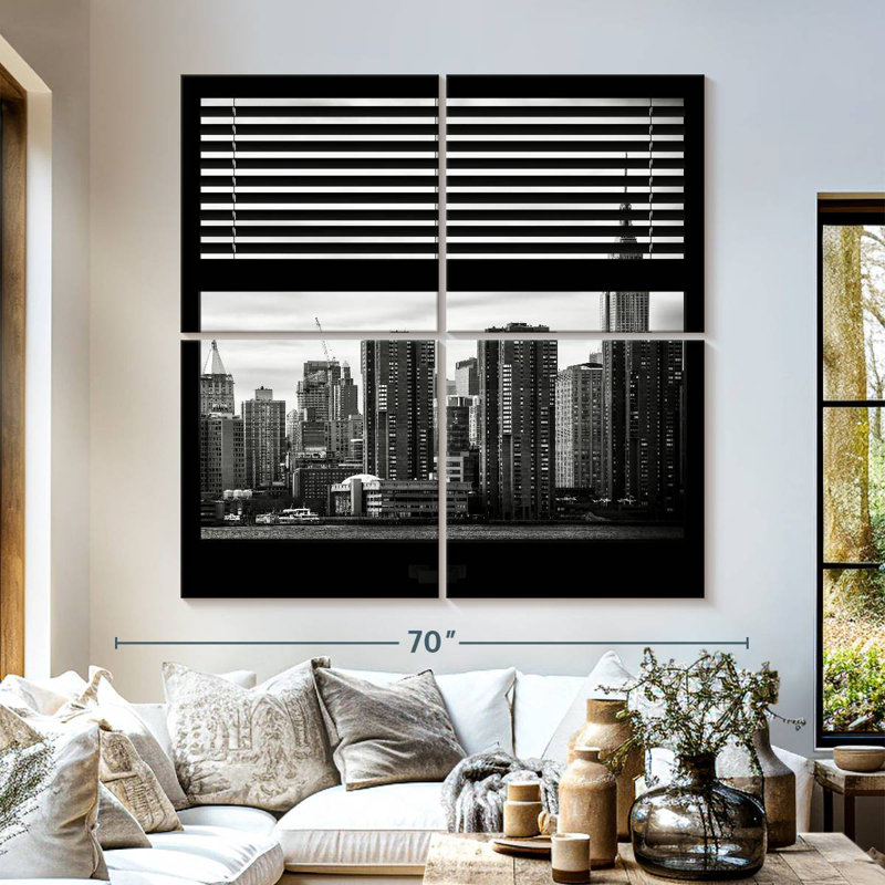 Fenêtre à New York, H 57 po x l 57 po