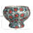 Decorative Printed Terra-cotta Footed Planter and Crackle Glaze