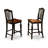 5 Piece Kitchen Counter Height Dining Table Set Includes a Square Dining Room Table and 4 Wooden Seat Chairs, Black & Cherry