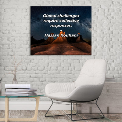 Astoria Grand Gallery Wrapped Canvas By Hassan Rouhani: "Global challenges require collective respons