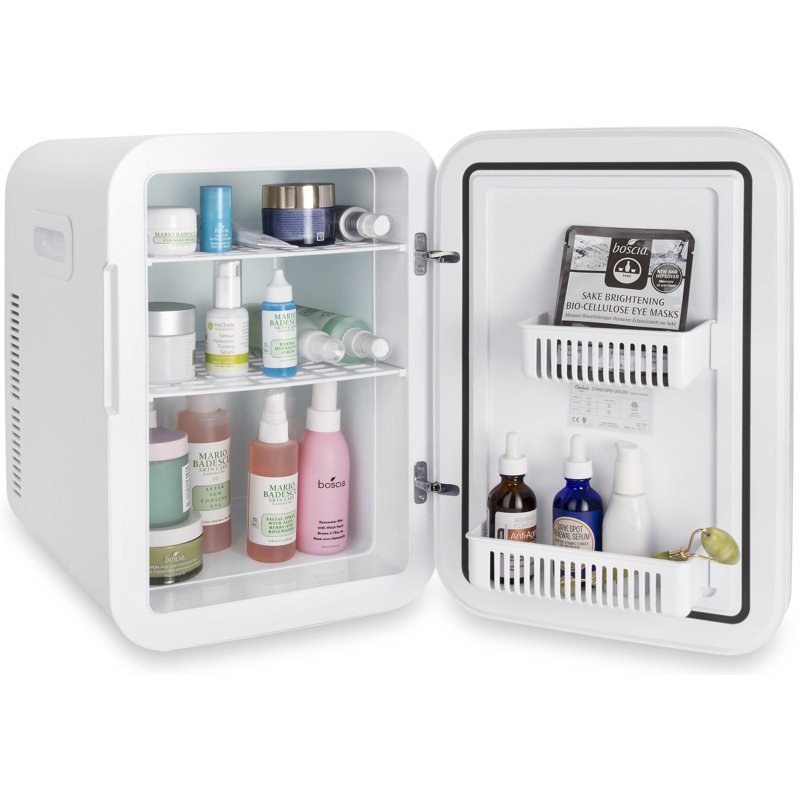Cooluli Concord 0.7 Cubic Feet Portable Countertop Mini Fridge, Black/White