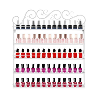 Rangement mural en métal pour vernis à ongles