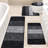 4 Piece Soft Absorbent Microfiber Bath Rug Set with Non-Slip Backing-1750182407