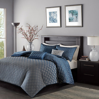 Ensemble de housse de couette en jacquard Grquie Mills Pasquale Ombre