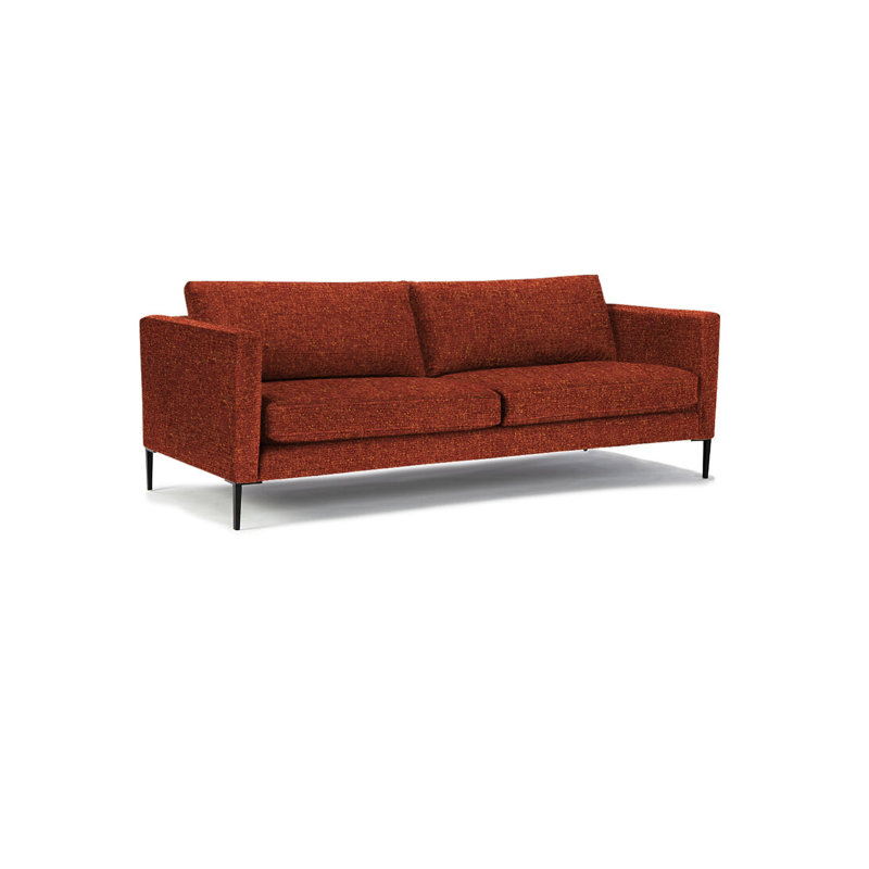 Tuxedo Arm Sofa, Paprika Polyester Blend