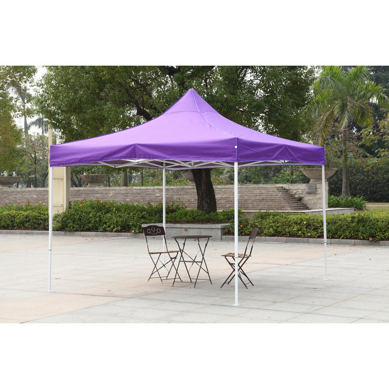 10 Ft. W x 10 Ft. D Steel Pop-Up Canopy, Purple