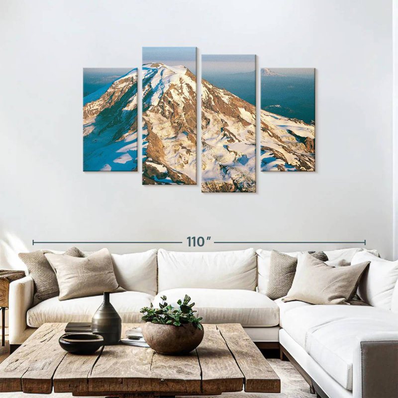 Alvord Sunlit Mt. Rainier, 48" H x 75" W