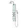 Lahaina 9.5-in ShowerSpa with 8-Multi-function Body Jets Multi-function Handshower and Tub Spout Seafoam Glass and Chrome