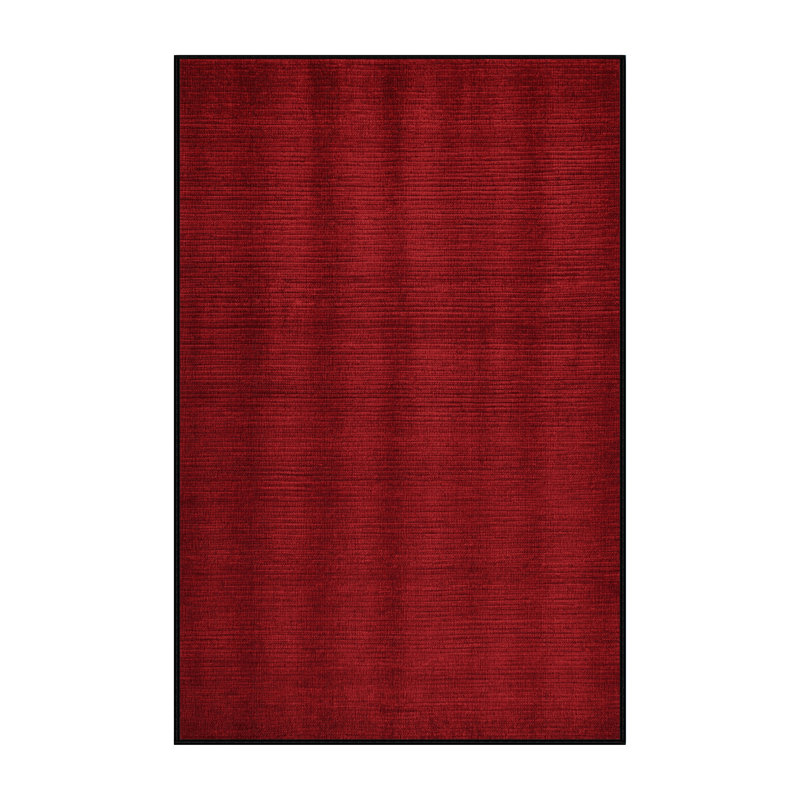 Tapis rouge uni lavable à la machine, Rectangulaire 7 pi x 10 pi