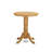 5 Piece Counter Height Dining Set Includes a Round Kitchen Table with Pedestal and 4 Linen Fabric Dining Room Chairs, Oak
