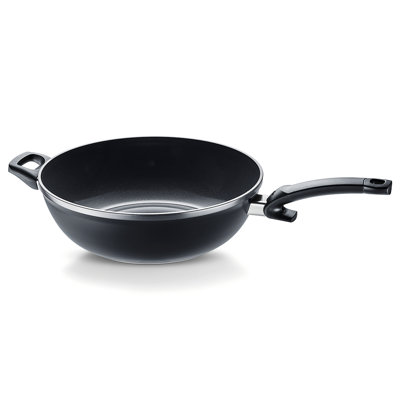 Wok anti-adhésif en céramique de 12,6 pouces Fissler Ceratal Comfort, noir orbite, fabriqué sans Pfas