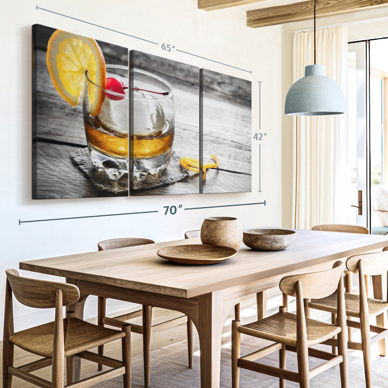 «Classic Cocktail» 3 pièces, H 42 po x l 65 po