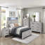 Mobilier de chambre à coucher contemporain en bois de style contemporain avec commode à six tiroirs gris moderne
