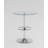Round Glass Top Metal Base Dining Table