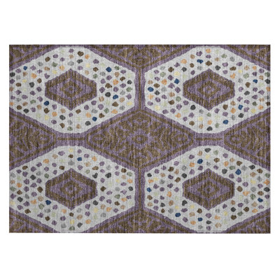 Machine Washable Indoor/Outdoor Chantille  Tribal Rug