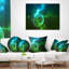 Coussin lombaire à cercles lumineux Abstract