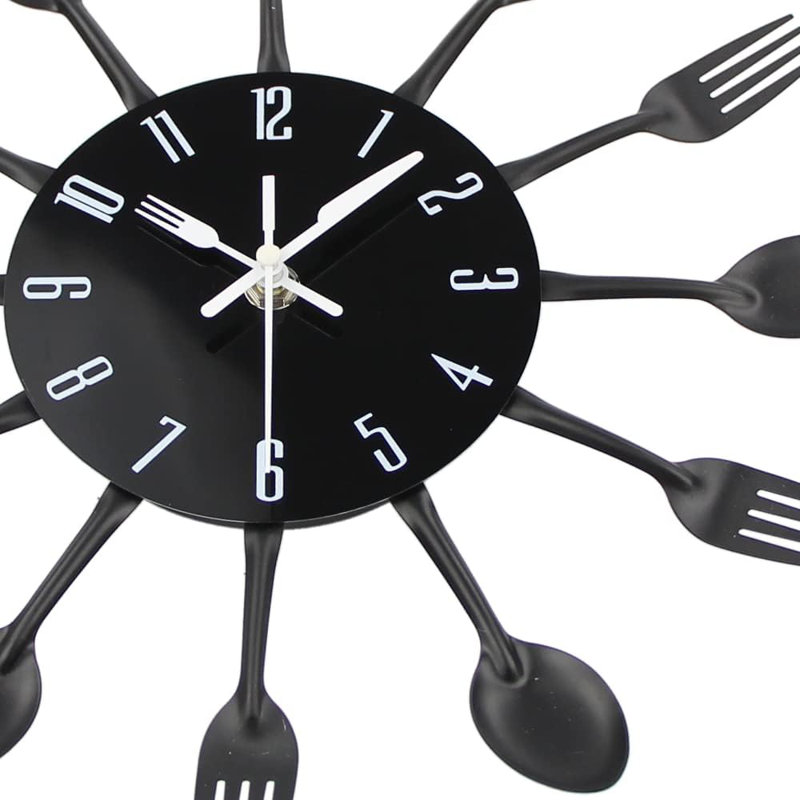 Metal Wall Clock, Black