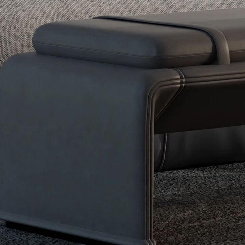 Upholstered Bench, Gray