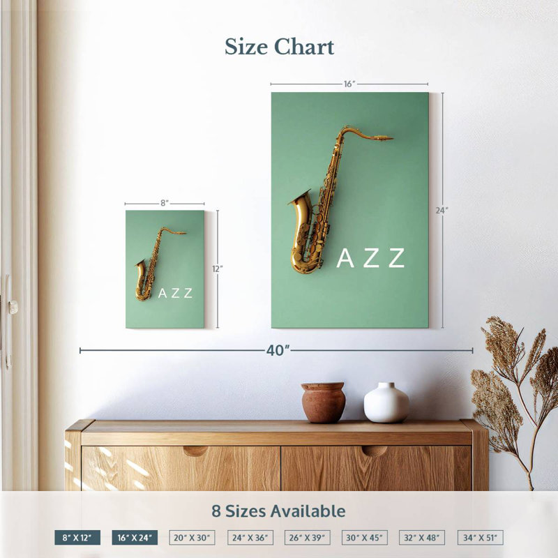 Abarca Jazz Saxophone, H 12 po x l 8 po