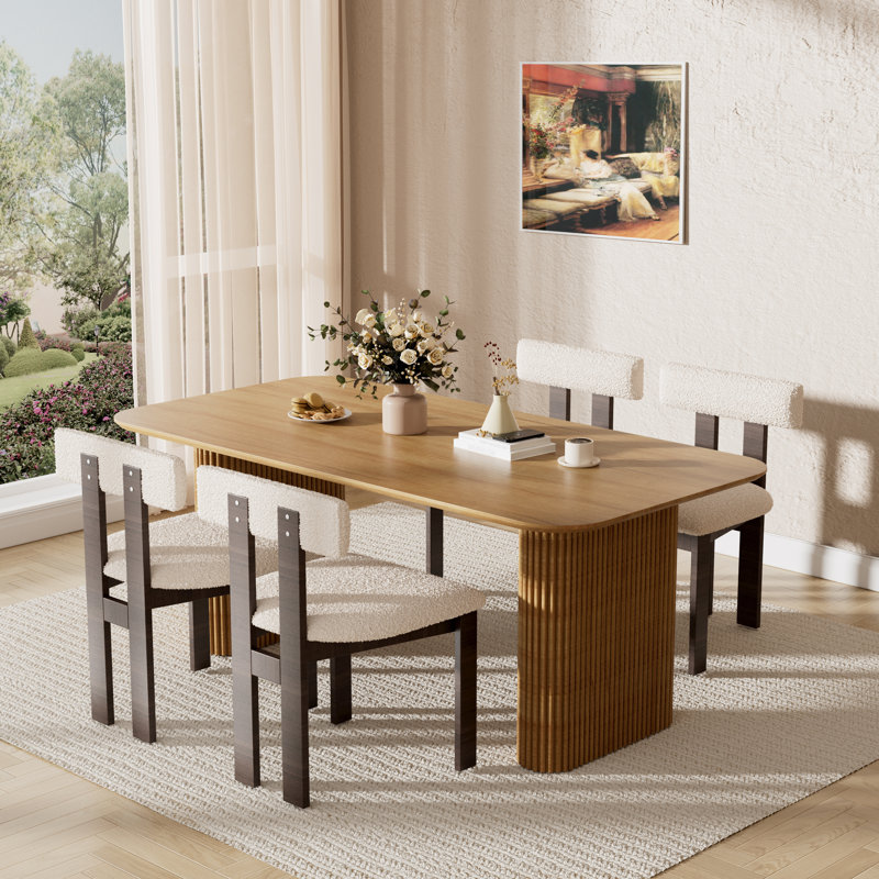 71in Double Pedestal Dining Set | Latitude Run® | Wayfair