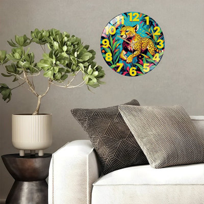 Horloge murale léopard 12 po
