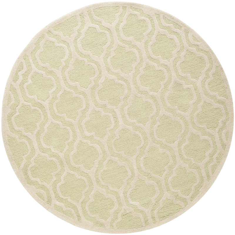 Cambridge Hand Tufted Wool Geometric Rug, Round 6'