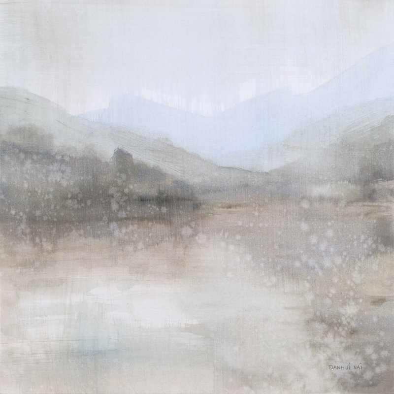 Misty Mood - peinture sur toile tendue, H 12 po x l 12 po