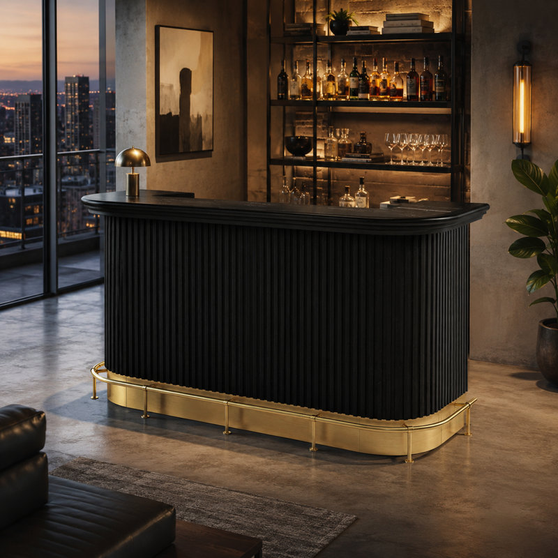  Bar à cocktail avec repose-pieds de 84 po Prohibition Series by RAM Game Room