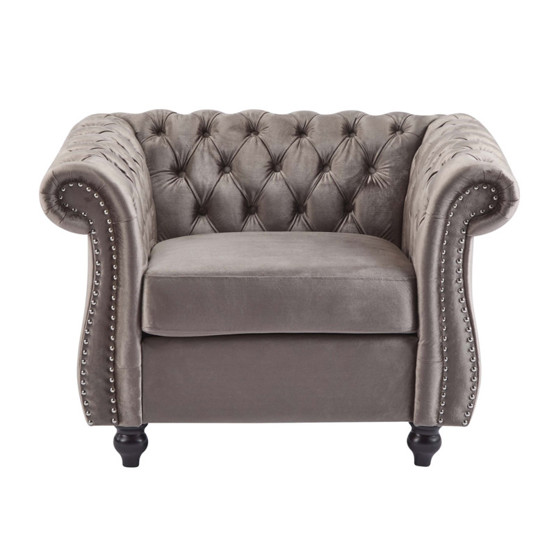 Fauteuil club Chesterfield, Marron foncé