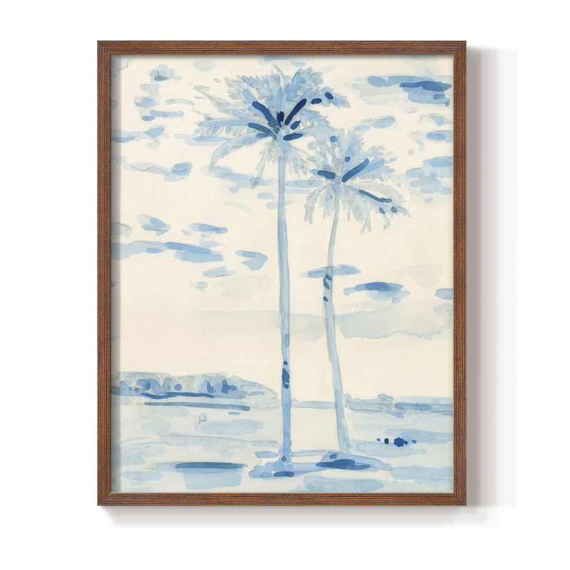 Coconut Grove I, reproduction encadrée - bois massif, Noyer, H 15 po x l 12 po