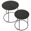 Table gigogne 2 pièces noir mat