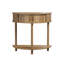 Console demi-lune rainurée de 31,5 pouces, table de canapé de style campagnard derrière le canapé, table d'entrée moderne, table décorative pour salon, couloir, entrée ou entrée étroite