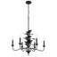 6-Lights Dimmable Ceiling Chandeliers with Leaf-31804362