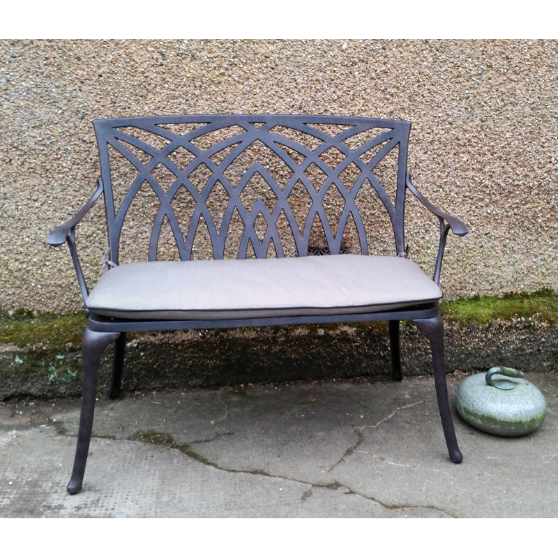 Ryne Powder Coated Aluminium Garden Bench, Bronze