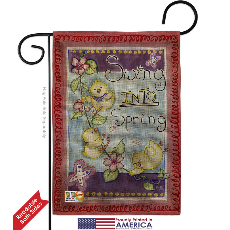 Double Sided 18.5 in. H x 13 in. W Polyester Animal Garden flag
