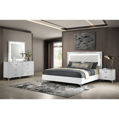Ensemble de chambre à coucher grand lit 4 pièces Buckley