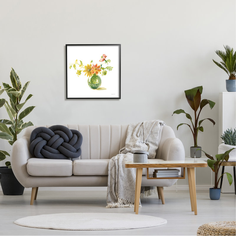 Bb-313-Summer Serenade Bouquet encadré sur bois par Danhui Nai, H 24 po x l 24 po x P 1,5 po, Giclée encadrée noir minuit