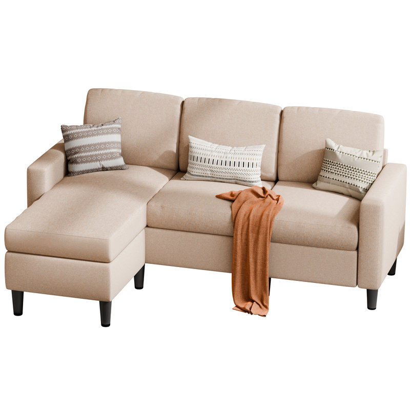 Canapé rembourré 73,6 po Suellen, Polyester brun pâle