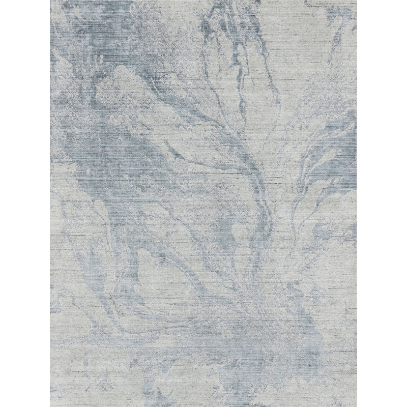 Abstract Area Rug in Gray/Taupe, Rectangle 12' x 15'