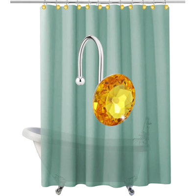 12 crochets de rideau de douche en acier inoxydable 12PCS avec décoration en strass, résistants à la rouille et durables pour la salle de bain, les vêtements et les serviettes