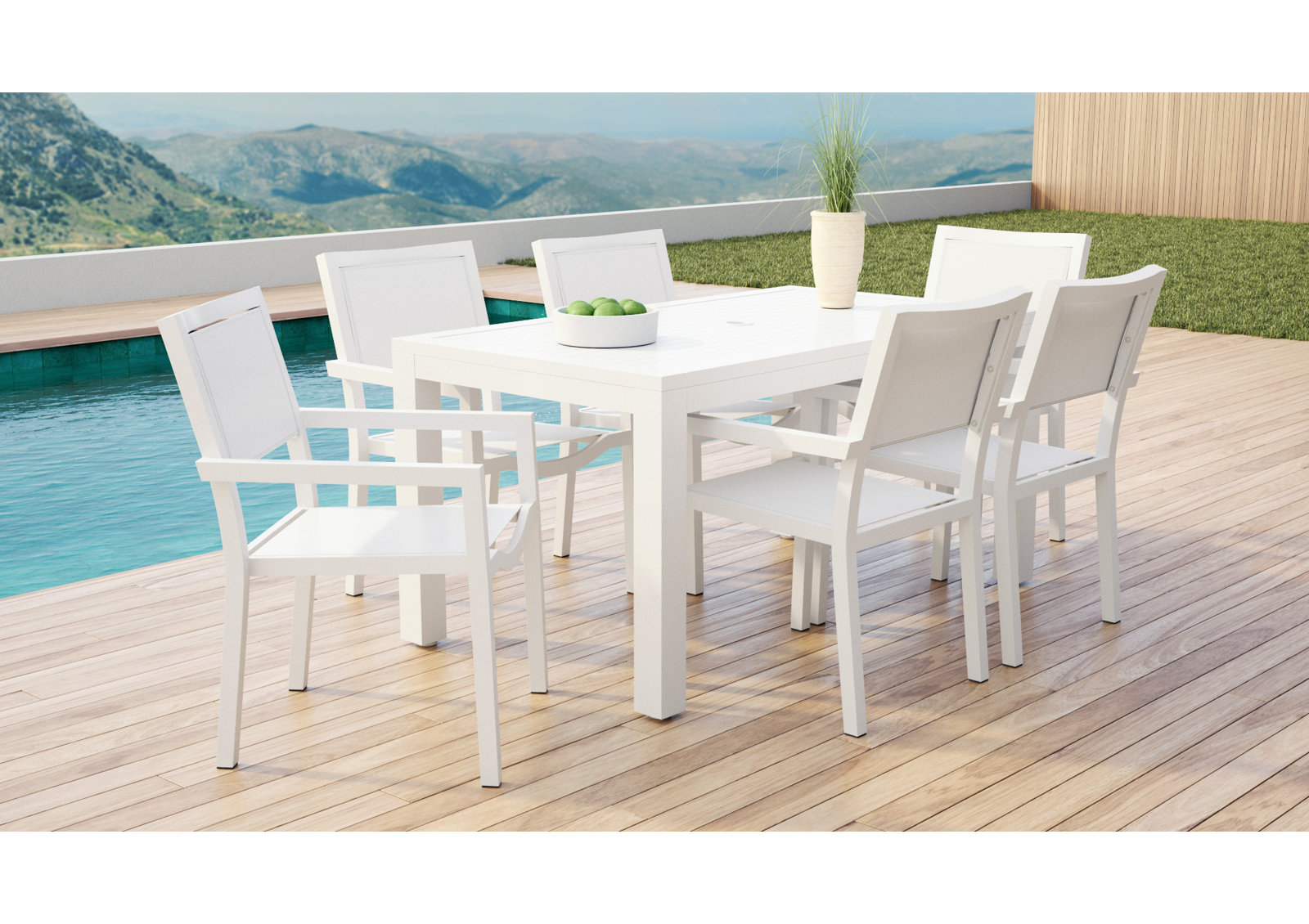 Curacao Stackable Aluminum Patio Armchair