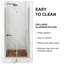 36 po X P 72 po H Porte de douche pliante semi-sans cadre en chrome avec verre trempé transparent-94573368