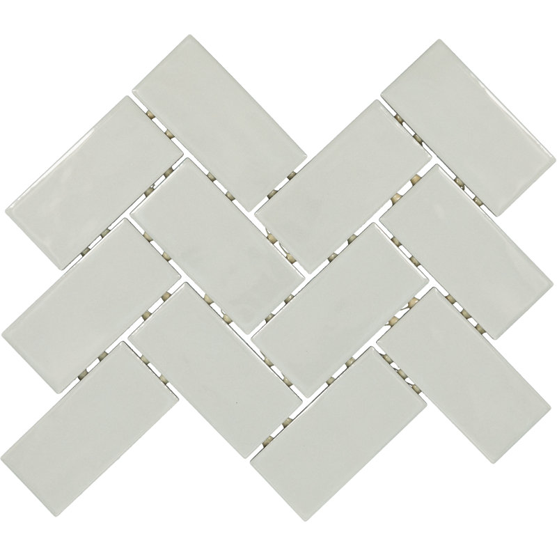 Itona Tile 2 x 4 Ceramic Herringbone Mosaic Tile (12 PC Per Carton) (8.04 SQFT Per Carton), Ideal Gray