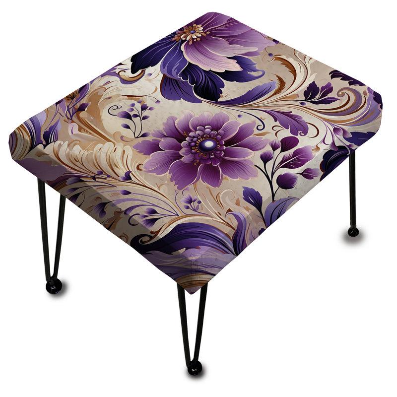 Purple Lavender Persian Paisleys - Paisley Rectangle Ottoman
