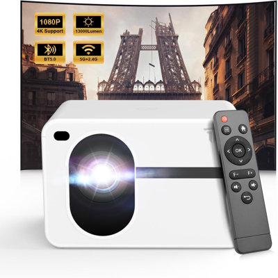 Projecteur de cinéma maison portatif avec télécommande inclus