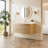 Wall Mounted & Floating Single Vanity with Ceramic Sink-1323069311