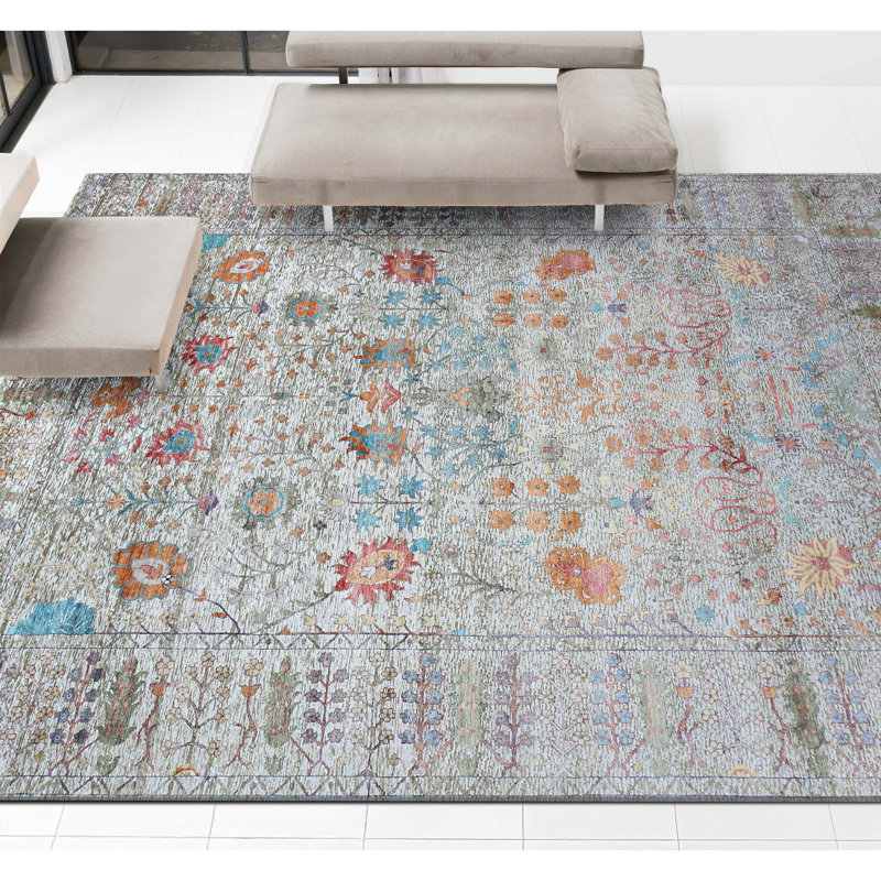 Tapis rectangulaire noué à la main, Rectangle 9 pi x 12 pi