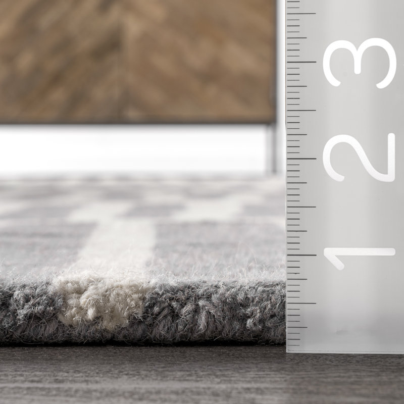 Wool Abstract Indoor Rug, Runner 2' x 6'