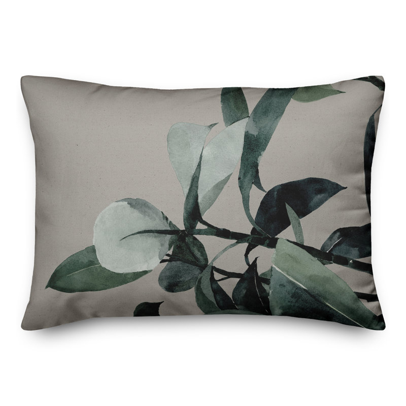  Housse et insert de coussin rectangulaire d'extérieur Plant, Gris
